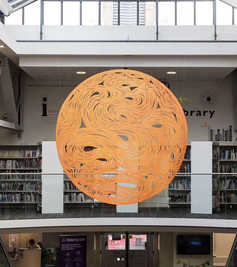 Andy Singleton, Library globe art by Andy Singelton.